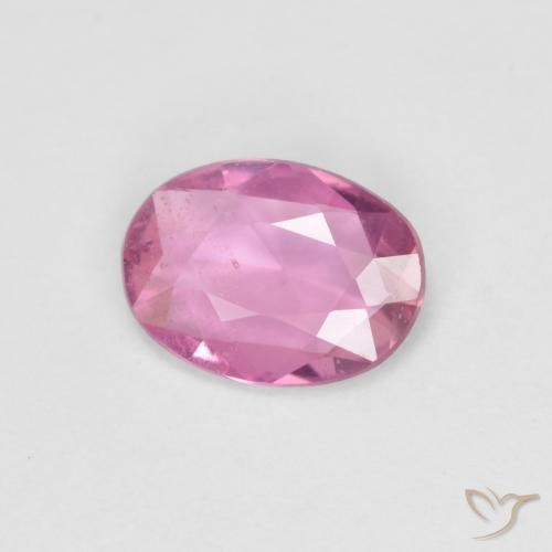 Zafiro Rosado intenso natural de 0.64 ct, Ovalada, VS