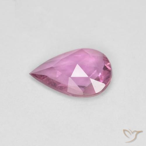 Zafiro Rosado medio natural de 0.53 ct, En forma de pera, VS