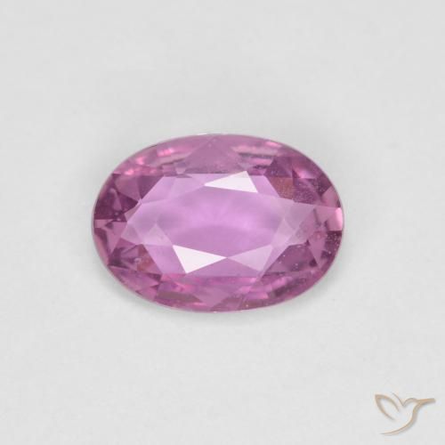0.71ct Natural Púrpura claro Zafiro, Ovalada, VS