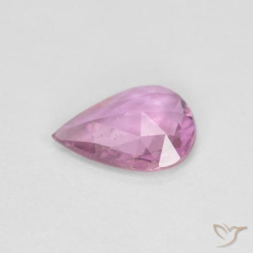 Zafiro Magenta claro natural de 0.56 ct, En forma de pera, VS