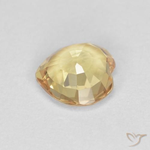 Zafiro Dorado natural de 0.43 ct, Corazón, VVS