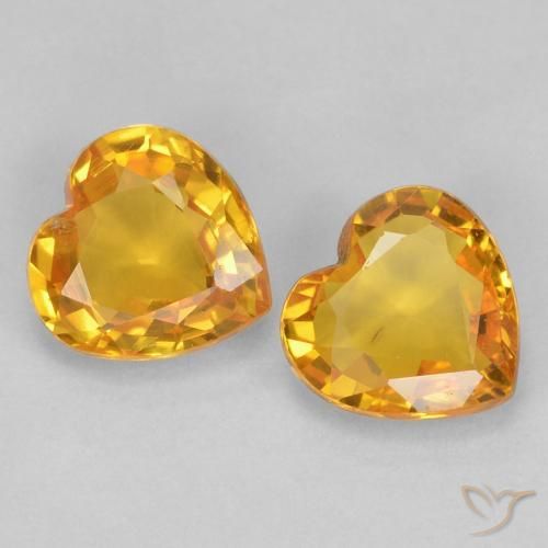 0.85ctw Natural Dorado oscuro Zafiro, Corazón, VVS