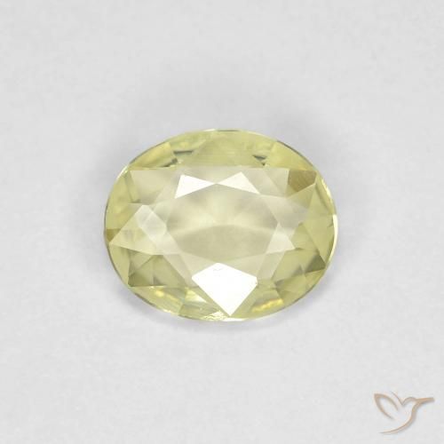 0.56ct Natural Amarillo claro medio Zafiro, Ovalada, VVS