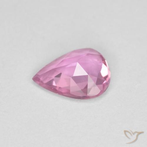 Zafiro Rosado púrpura real natural de 0.45 ct, En forma de pera, VS
