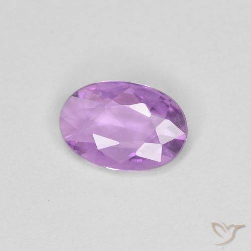 Zafiro Púrpura medio natural de 0.35 ct, Ovalada, VS