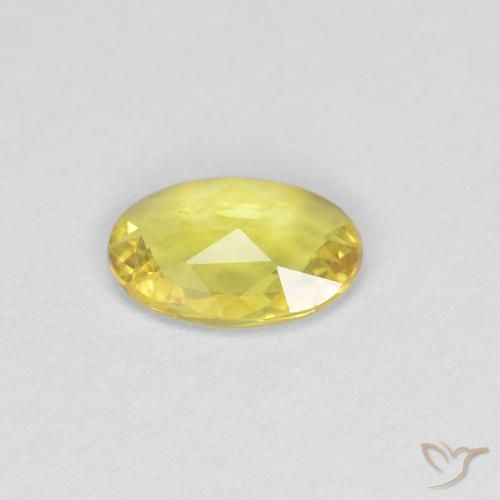 Zafiro Amarillo natural de 0.33 ct, Ovalada, VS