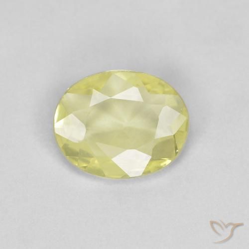 0.53ct Natural Amarillo claro Zafiro, Ovalada, VS