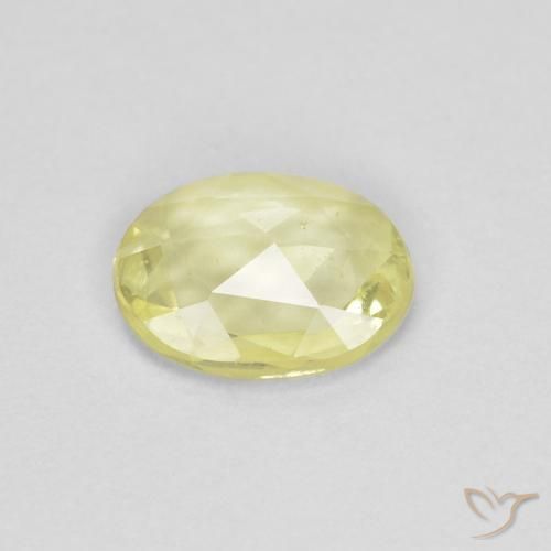 Zafiro Amarillo claro natural de 0.53 ct, Ovalada, VS