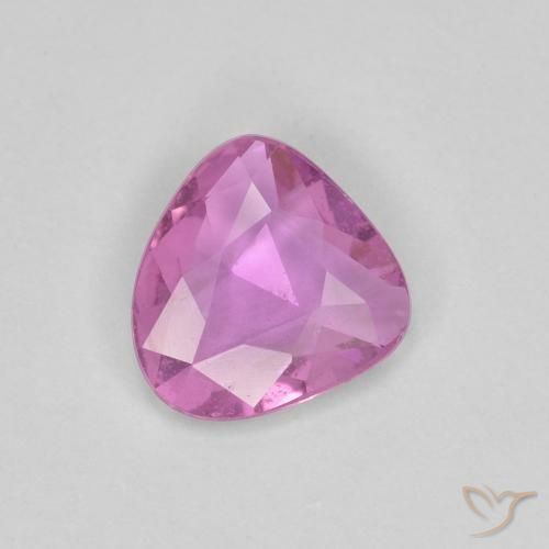 Zafiro Púrpura rosado natural de 0.71 ct, Elegante, VS