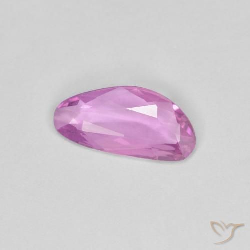 Zafiro Púrpura rosáceo intenso natural de 0.62 ct, Elegante, VS