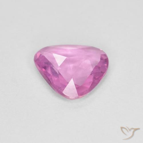 Zafiro Rosado púrpura real claro natural de 0.61 ct, Trillón, VS