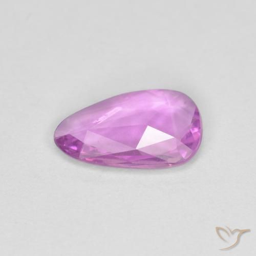 Zafiro Púrpura rosado natural de 0.72 ct, Elegante, VS