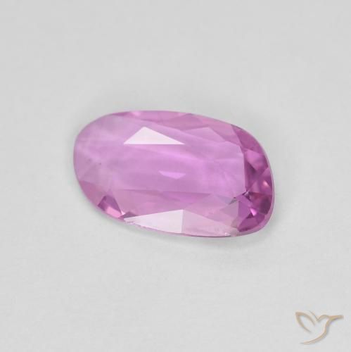 Zafiro Púrpura rosáceo intenso natural de 0.58 ct, Elegante, VS