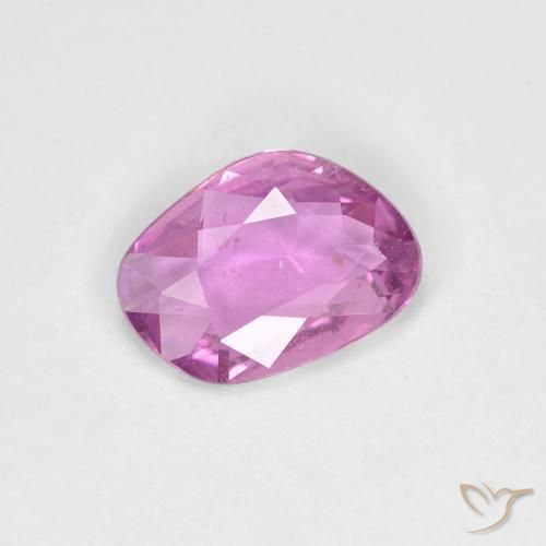 Zafiro Púrpura rosáceo intenso natural de 0.72 ct, Elegante, VS