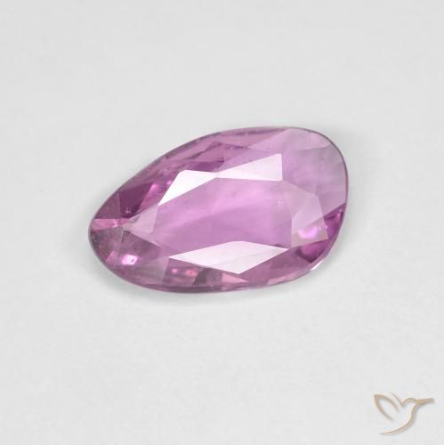 Zafiro Púrpura rosáceo intenso natural de 0.87 ct, Elegante, VS