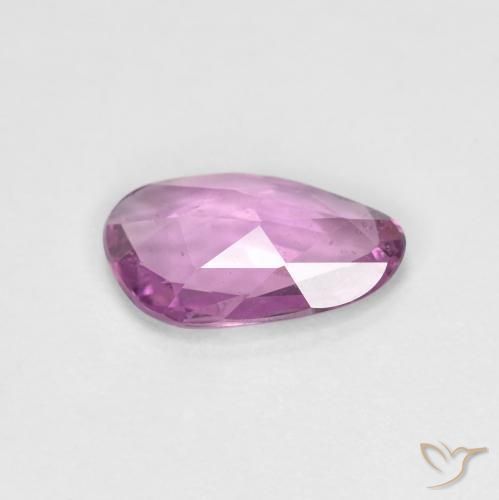 Zafiro Púrpura rosáceo intenso natural de 0.87 ct, Elegante, VS