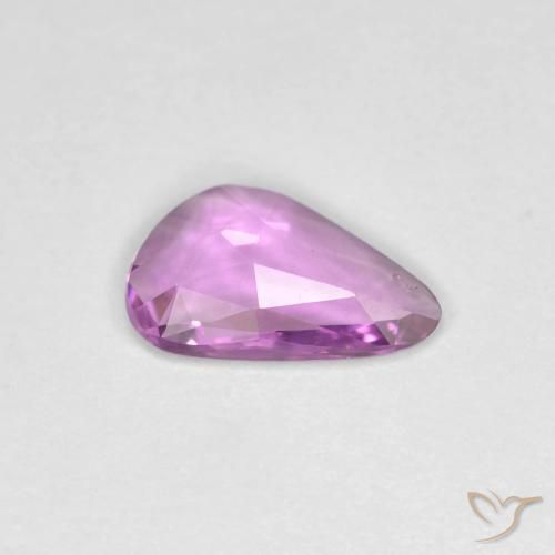 Zafiro Púrpura rosáceo intenso natural de 0.72 ct, Elegante, VVS-VS