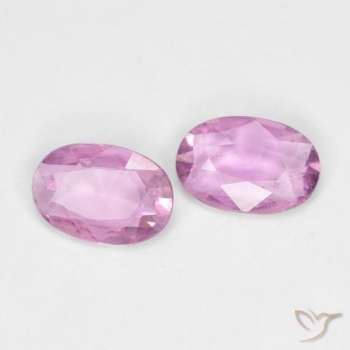 Gemas de Zafiro Rosado púrpura real claro natural de 0.74 ct, Ovalada, VS
