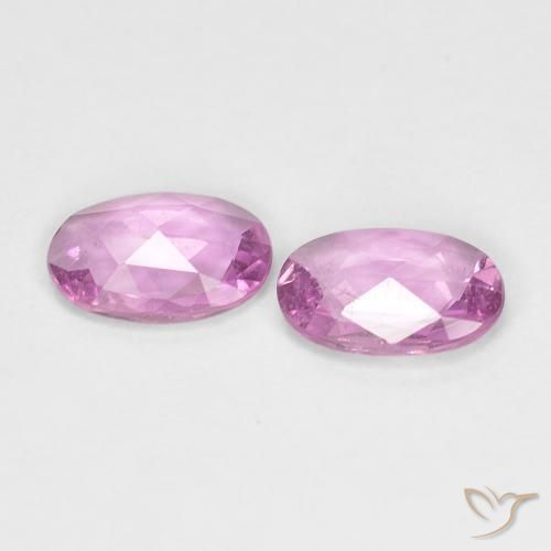 Gemas de Zafiro Rosado púrpura real claro natural de 0.74 ct, Ovalada, VS