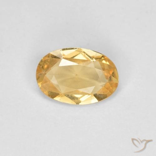 0.41ct Natural Dorado pálido Zafiro, Ovalada, VS