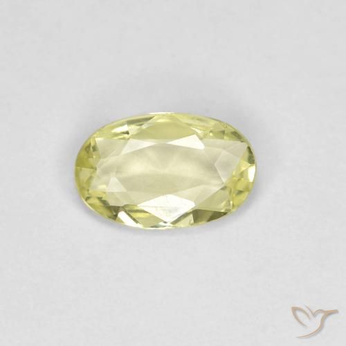 0.37ct Natural Amarillo limón Zafiro, Ovalada, VVS-VS