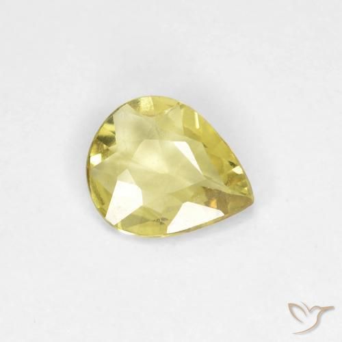 0.39ct Natural Amarillo medio Zafiro, En forma de pera, VS