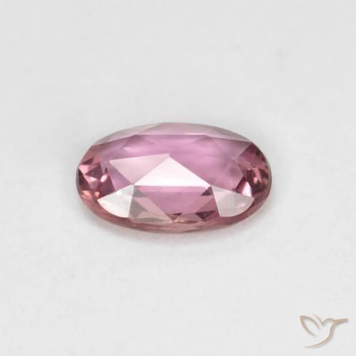 Zafiro Magenta medio natural de 0.49 ct, Ovalada, VVS-VS