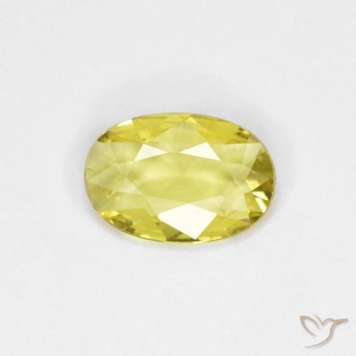 0.37ct Natural Amarillo maíz claro Zafiro, Ovalada, VVS-VS