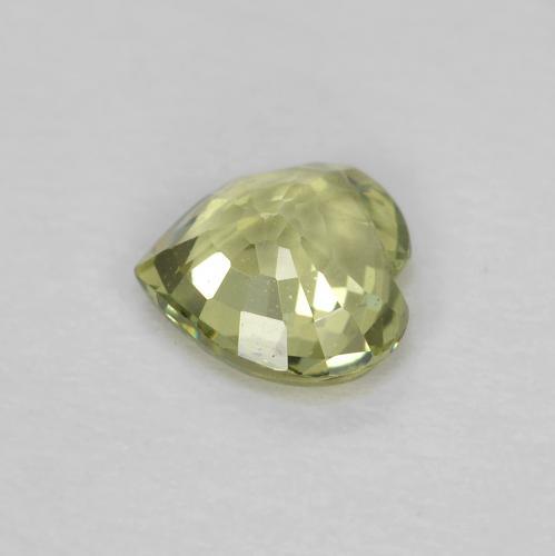 Zafiro verde natural de 0,36 ct, forma de corazón, VVS-VS