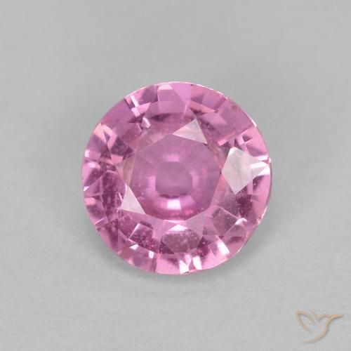 0.60ct Natural Rosado intenso Zafiro, Redondo, VS