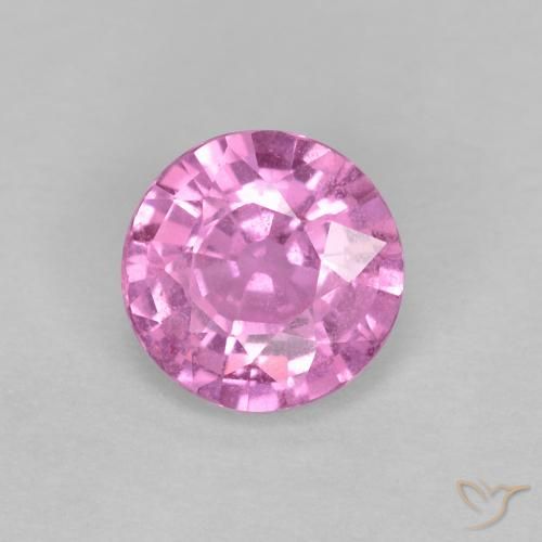 0.60ct Natural Rosado medio Zafiro, Redondo, VS