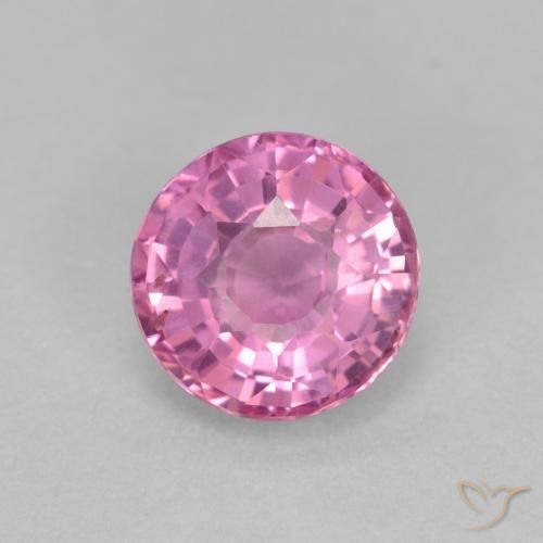 0.70ct Natural Rosado púrpura real Zafiro, Redondo, VS