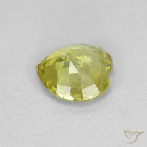 Zafiro Verde claro natural de 0.41 ct, Corazón, VS-SI