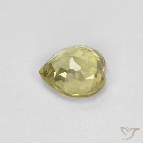 Zafiro Amarillo piña claro natural de 0.42 ct, Corazón, VVS