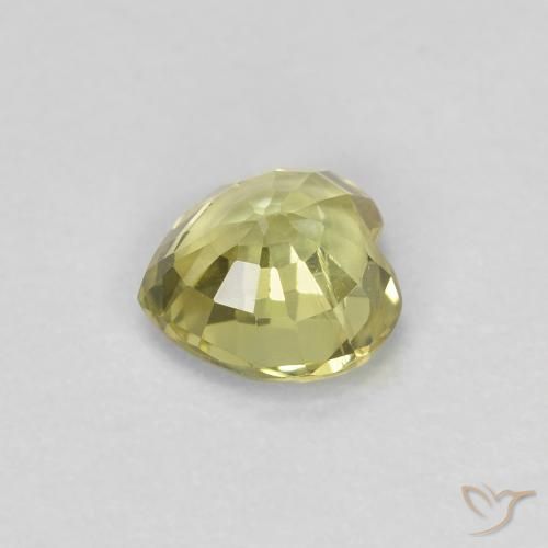 Zafiro Amarillo limón natural de 0.46 ct, Corazón, VS