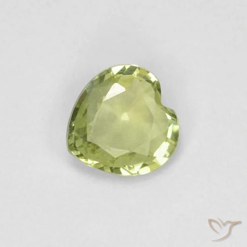 0.35ct Natural Verde medio Zafiro, Corazón, VVS