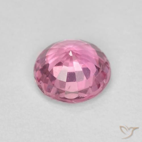 Zafiro Rosado medio natural de 0.61 ct, Redondo, VS