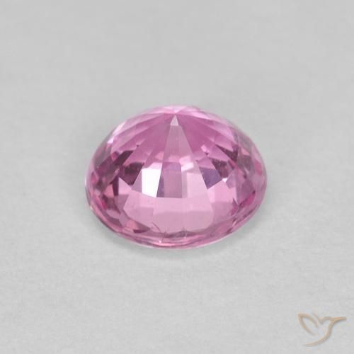 Zafiro Rosado púrpura real natural de 0.60 ct, Redondo, VS