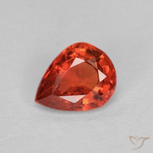 0.36ct Natural Rojo claro Zafiro, En forma de pera, VVS-VS