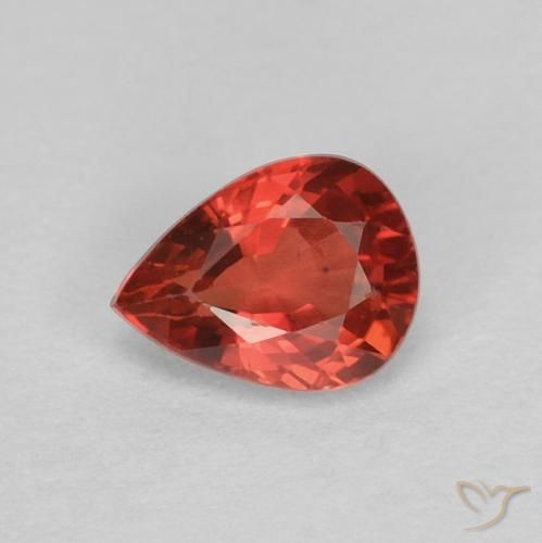 0.38ct Natural Rojo intenso Zafiro, En forma de pera, VVS-VS