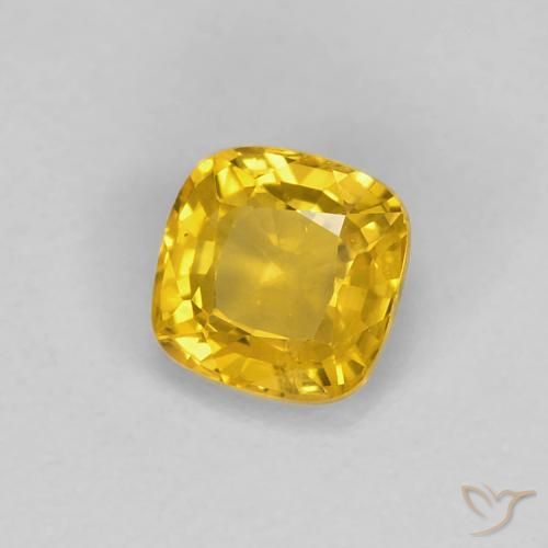 Zafiro Dorado natural de 0.56 ct, Forma Cojín, VVS-VS