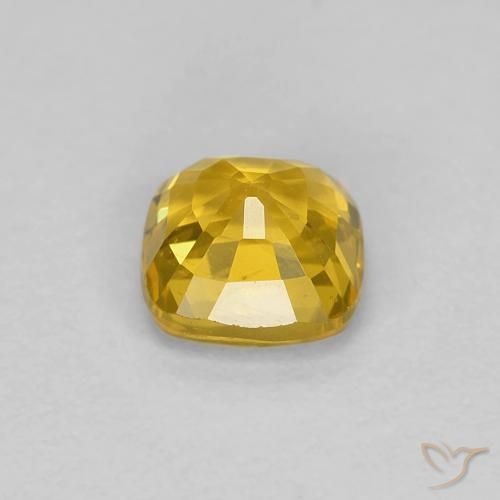 Zafiro Dorado natural de 0.56 ct, Forma Cojín, VVS-VS