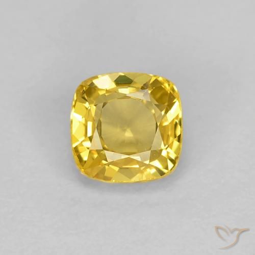 0.54ct Natural Dorado Zafiro, Forma Cojín, VVS-VS