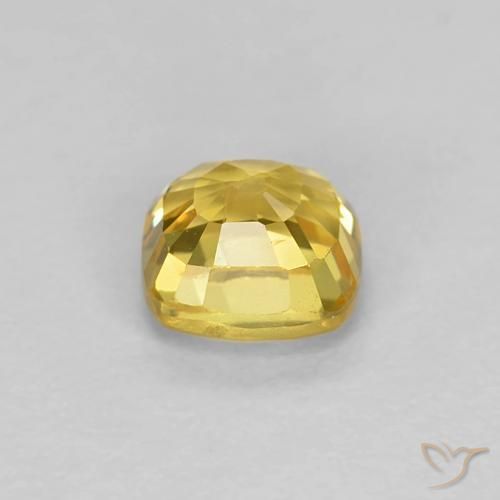 Zafiro Dorado natural de 0.54 ct, Forma Cojín, VVS-VS
