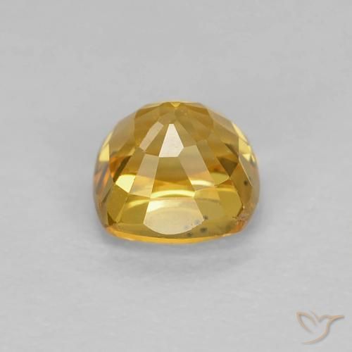 Zafiro Dorado natural de 0.68 ct, Forma Cojín, VVS-VS