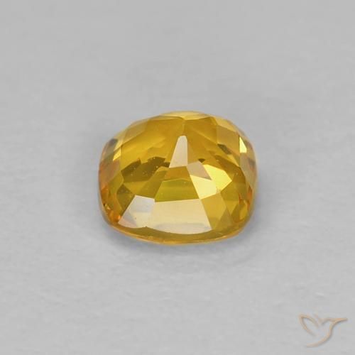 Zafiro Dorado natural de 0.55 ct, Forma Cojín, VVS