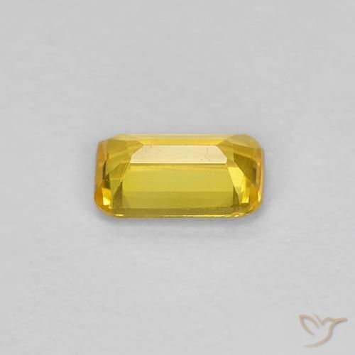 Zafiro Dorado amarillento natural de 0.34 ct, Corte Octágono / Esmeralda, VVS-VS