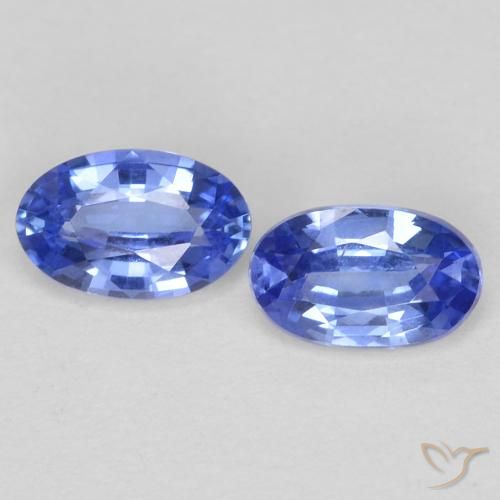 0.55ctw Natural Azul pastel Zafiro, Ovalada, VS