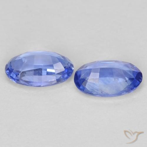 Gemas de Zafiro Azul pastel natural de 0.55 ct, Ovalada, VS