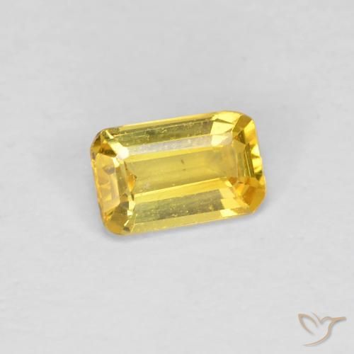 Zafiro Amarillo toscana natural de 0.34 ct, Corte Octágono / Esmeralda, VVS-VS
